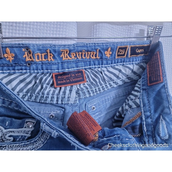 Rock Revival Y2K Low Rise Bambi Cut-Off Shorts Women's Size 26 - Picture 7 of 10
